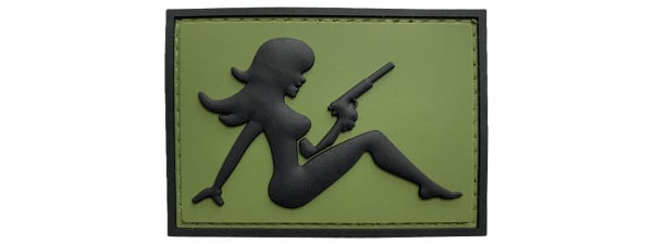 G-Force Mudflap Girl With Pistol PVC Left Facing Patch ( Option )