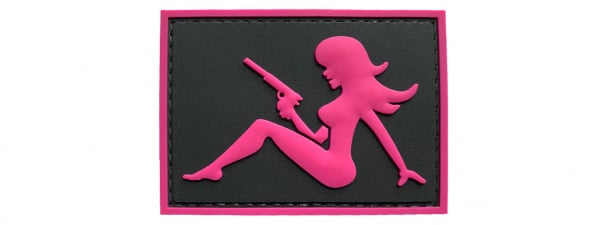 G-Force Mudflap Girl With Pistol PVC Right Facing Patch ( Option )