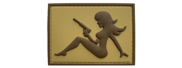 G-Force Mudflap Girl With Pistol PVC Right Facing Patch ( Option )