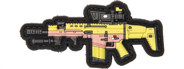 Lancer Tactical 3D Scar-SV PVC Patch ( Yellow / Pink Gray )