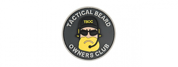 G-Force Tactical Beard Owners Club PVC Patch ( Black / Yellow )