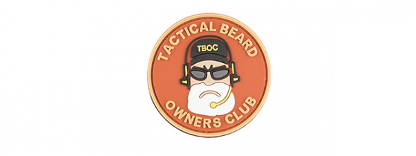 G-Force Tactical Beard Owners Club PVC Patch ( Red )