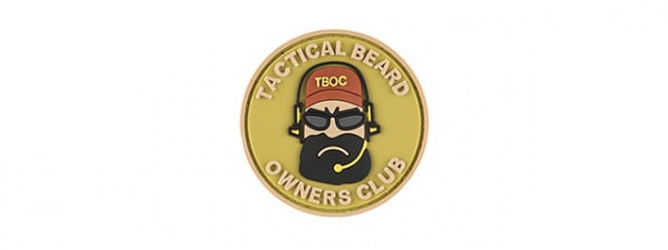 G-Force Tactical Beard Owners Club PVC Patch ( Tan )