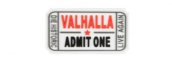 G-Force Valhalla Admit One PVC Patch ( White )