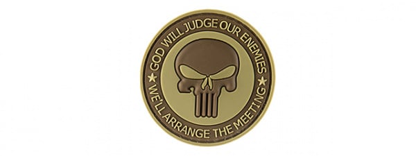 G-Force God Will Jduge Our Enemies PVC Patch ( Tan )