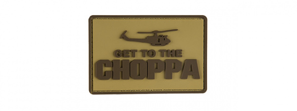 G-Force Get To The Choppa Patch PVC Patch ( Tan )