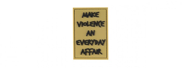 G-Force Make Violence PVC Patch ( Tan )