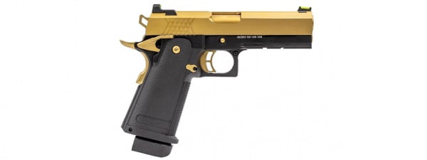 Raven Airsoft 4.3 Hi Capa GBB Airsoft Pistol (Black & Gold)