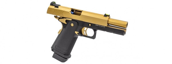 Raven Airsoft 4.3 Hi Capa GBB Airsoft Pistol (Black & Gold)