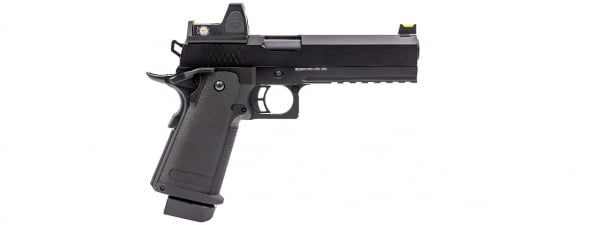 Raven Airsoft 5.1 Hi Capa GBB Airsoft Pistol w/ Micro Red Dot (Black)