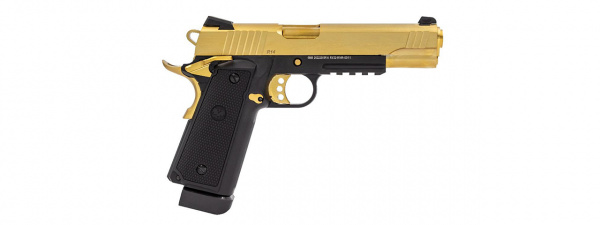 Raven Airsoft R14 Hi Capa GBB Airsoft Pistol (Gold)