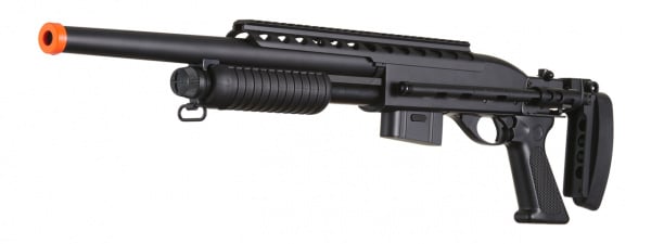 A&K Bravo Full Metal M870 Tactical Tac Shot Airsoft Shotgun (Black)