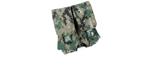 Lancer Tactical AMA Airsoft Dual M4 Double Magazine Pouch ( Woodland Digital )