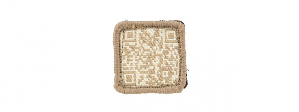 Lancer Tactical AMA Airsoft QR Code Hook And Loop Patch ( Khaki )