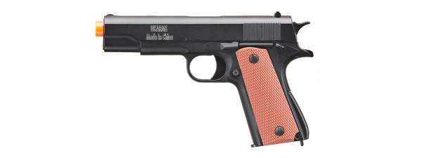 UK Arms 1911 Alloy Series Spring Airsoft Pistol (Black/Brown)