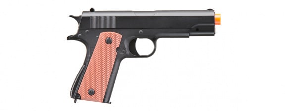 UK Arms 1911 Alloy Series Spring Airsoft Pistol (Black/Brown)