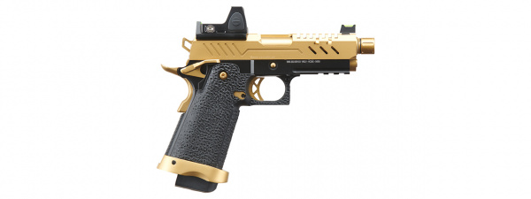 Vorsk Airsoft Pro 3.8 Hi Capa GBB Airsoft Pistol w/ Micro Red Dot (Gold)