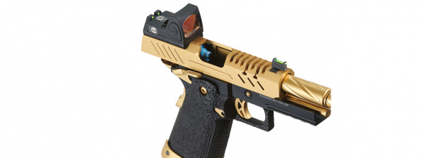 Vorsk Airsoft Pro 3.8 Hi Capa GBB Airsoft Pistol w/ Micro Red Dot (Gold)