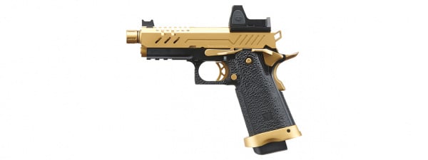 Vorsk Airsoft Pro 3.8 Hi Capa GBB Airsoft Pistol w/ Micro Red Dot (Gold)