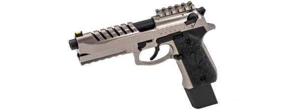 Vorsk Airsoft Tactical VM9 Gas Blowback Pistol (Brushed Aluminum)