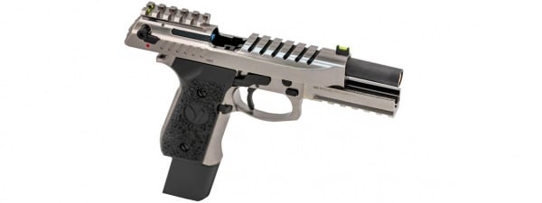 Vorsk Airsoft Tactical VM9 Gas Blowback Pistol (Brushed Aluminum)