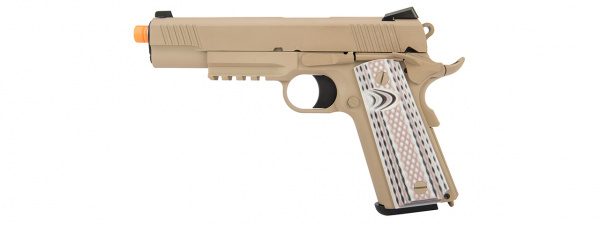 WE Tech Full Metal 1911 M45A1 Gas Blowback Airsoft Pistol ( Tan )