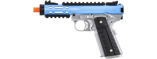 WE-Tech Galaxy 1911 Gas Blowback Airsoft Pistol ( Blue / Silver )