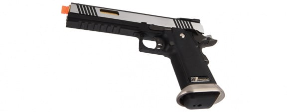 WE-Tech Hi-Capa 6" IREX Competition Full Auto Gas Blowback Airsoft Pistol (Black / Silver / Gold)