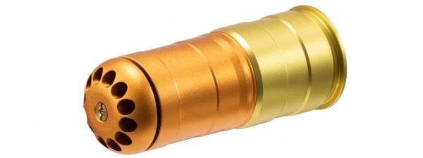 Lancer Tactical 120 Round CNC Aluminum Airsoft 40mm Gas Grenade Shell ( Gold )