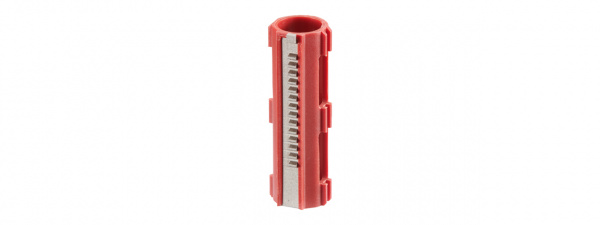 Lancer Tactical 14 Teeth Reinforced Polycarbonate Piston with CNC Half Steel Teeth (Red)