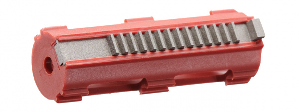 Lancer Tactical 14 Teeth Reinforced Polycarbonate Piston with CNC Steel Teeth (Red)