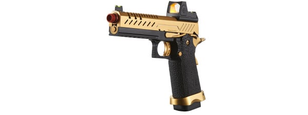 Vorsk Airsoft Pro 5.1 Hi Capa GBB Airsoft Pistol w/ Micro Red Dot (Gold)