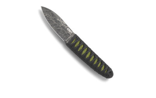 CRKT Burnley Akari Drop Point Fixed Blade Knife (Black/OD Green)