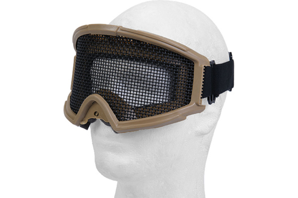 Emerson Industries Tactical Gear Steel Mesh Goggles w/ Visor ( Tan )