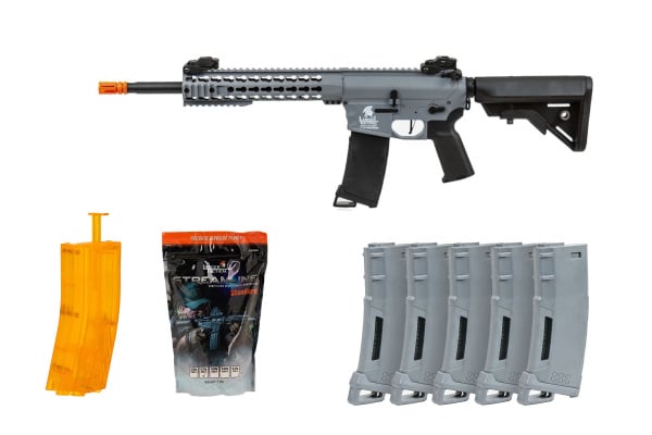 Battle Ready Package #4 Ft. Lancer Tactical Gen3 LT-12YK AEG Airsoft Rifle ( Gray )