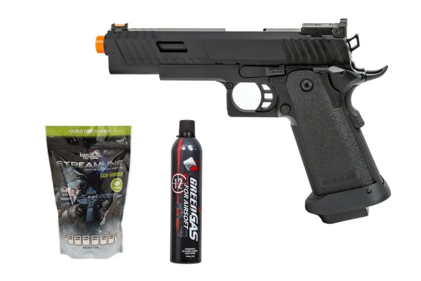 Gassed Up Player Package #33 ft. GE 3345 Hi-Capa Gas Blowback Pistol ( Black )