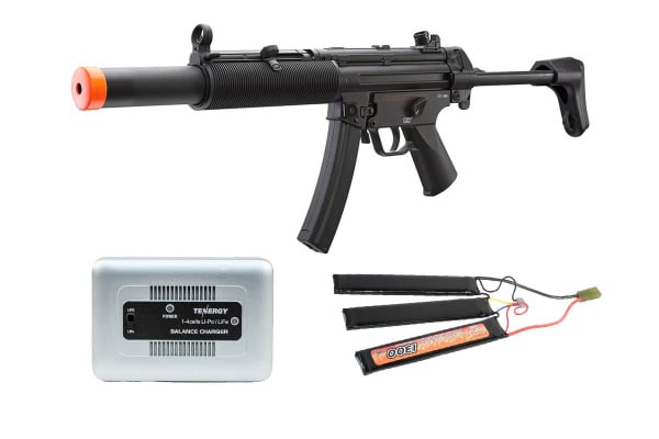 Charged Up Player Package #16 ft. Elite Force H&K Competition MP5 SD6 AEG Airsoft SMG ( Black )