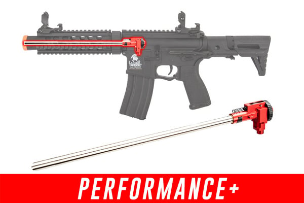 Lancer Tactical LT-15SBDL-G2 Gen 2 AEG Rifle w/ PDW Stock and Short Silencer Performance + ( Black )