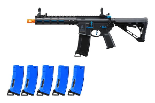 Lancer Tactical Gen 3 Archon Magazine Combo #5 Featuring Gen 3 Archon 9" W/ Delta Stock (Black & Blue)