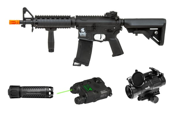 Lancer Tactical Gen 3 LT-02B-G3 AEG Airsoft Rifle Field Ready Combo ( Black )