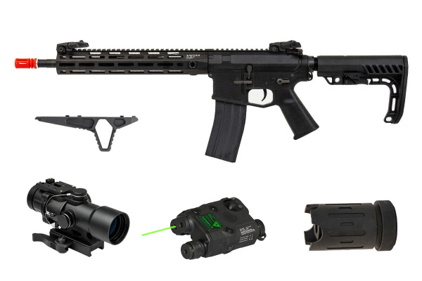 Arcturus NY03CB 12" M4 Battle Rifle AEG Airsoft Rifle Field Ready Combo