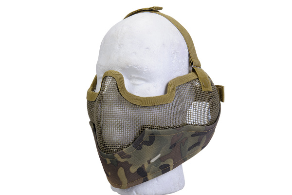 Emerson Tactical Metal Mesh Mask w/ Ear Protection ( Woodland )