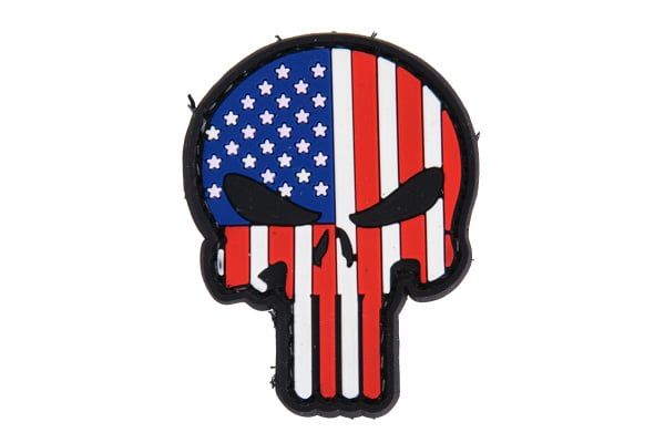 Emerson Punisher USA PVC Patch Velcro ( Red / White / Blue )