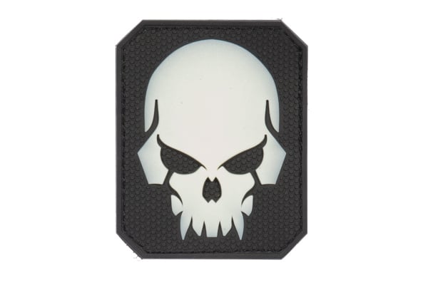 Emerson Pirate Skull PVC Patch ( Glow in Dark White / Black )