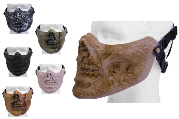 Emerson Half Face Zombie Skull Mask ( Option )