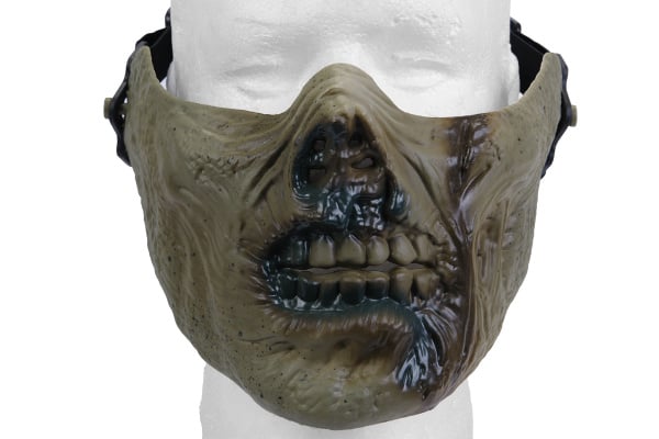 Emerson Half Face Zombie Skull Mask ( Zombie Green )