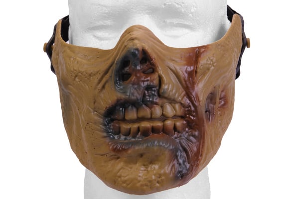 Emerson Half Face Zombie Skull Mask ( Zombie Tan )