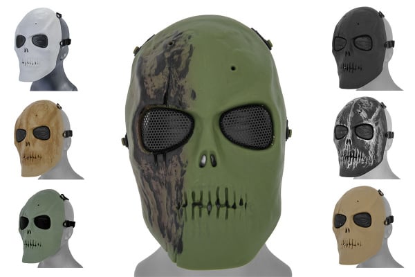 Emerson Mesh Scarred Skull Mask ( Option )