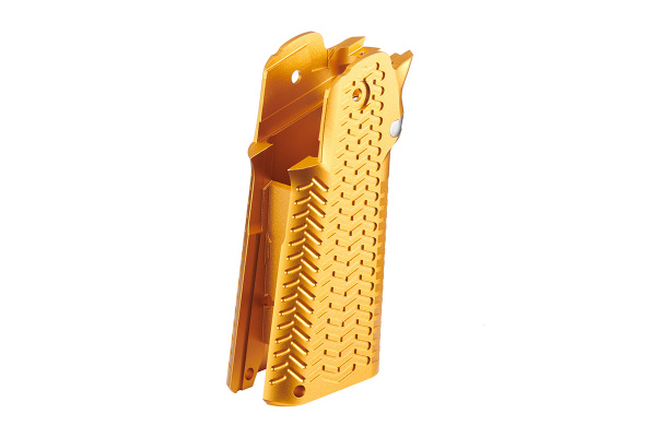 Atlas Custom Works CNC Aluminum Type 5 Grip for TM Marui Hi-Capa GBB Airsoft Pistols (Gold)