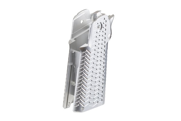 Atlas Custom Works CNC Aluminum Type 5 Grip for TM Marui Hi-Capa GBB Airsoft Pistols (Silver)